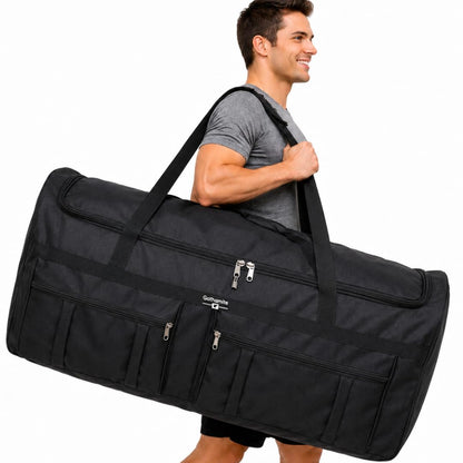 Gothamite 46-Inch Rolling Duffel Bag with Wheels – XL Black