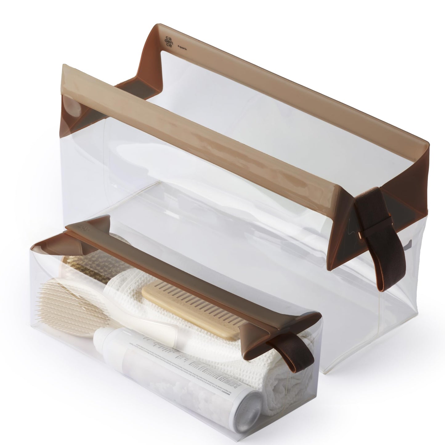Cadence Parcel Clear Travel Toiletry Kit | Magnetic – Chestnut XL