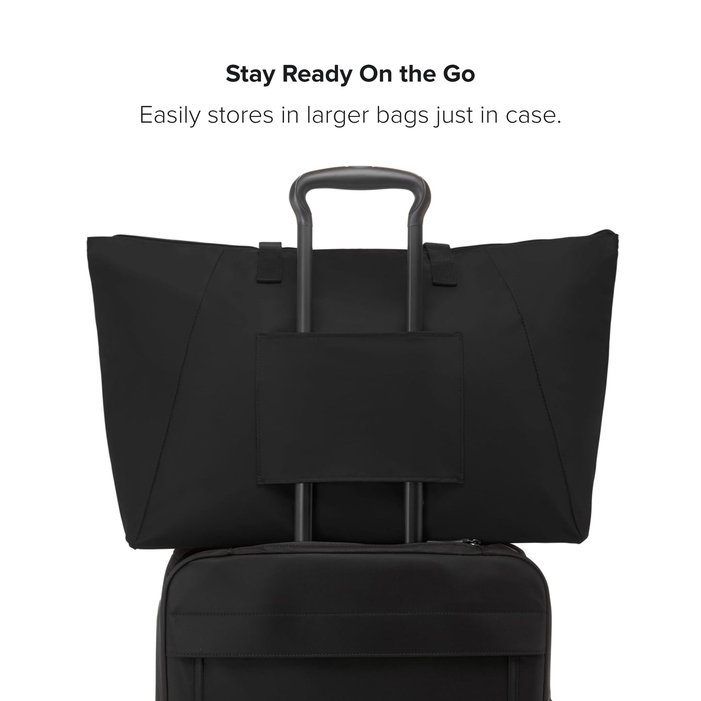 TUMI Just In Case Packable Travel Tote Bag – Black/Gold