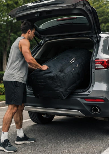 Gothamite 46-Inch Rolling Duffel Bag with Wheels – XL Black
