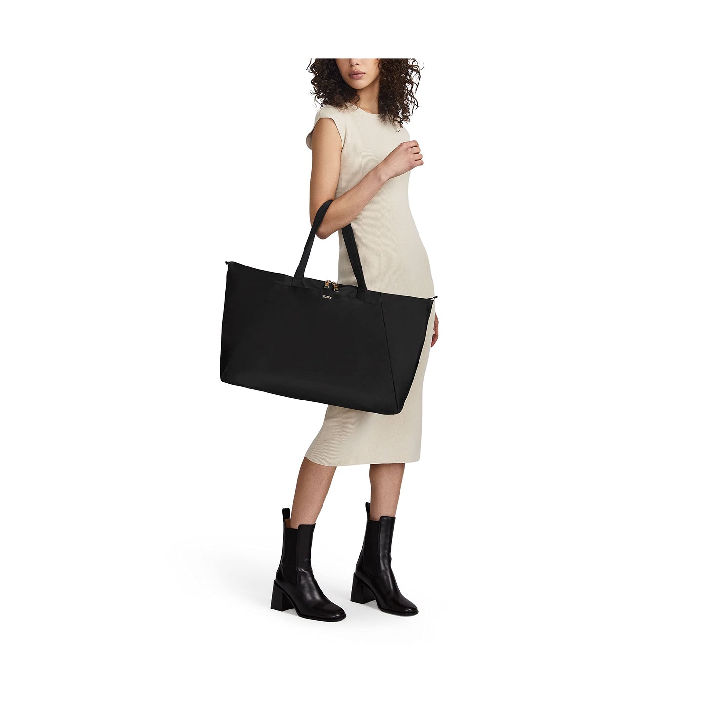 TUMI Just In Case Packable Travel Tote Bag – Black/Gold