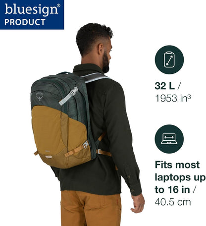 Osprey Nebula 32L Commuter Backpack – Laptop Sleeve, Moss Green