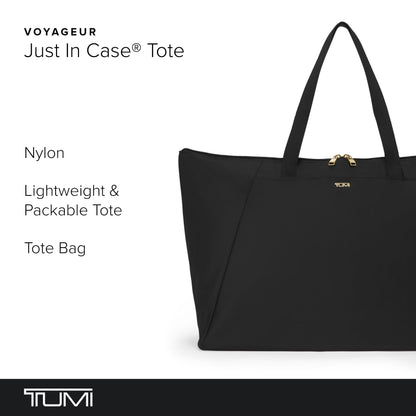 TUMI Just In Case Packable Travel Tote Bag – Black/Gold
