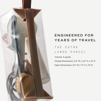 Cadence Parcel Clear Travel Toiletry Kit | Magnetic – Chestnut XL