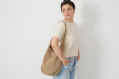 The Sak 120 Crochet Hobo Bag – Large Shoulder Purse, Bamboo