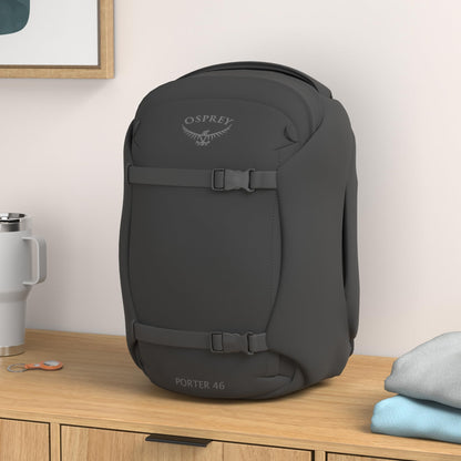 Osprey Porter 46L Travel Backpack – Carry-On Compliant, Black