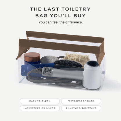 Cadence Parcel Clear Travel Toiletry Kit | Magnetic – Chestnut XL
