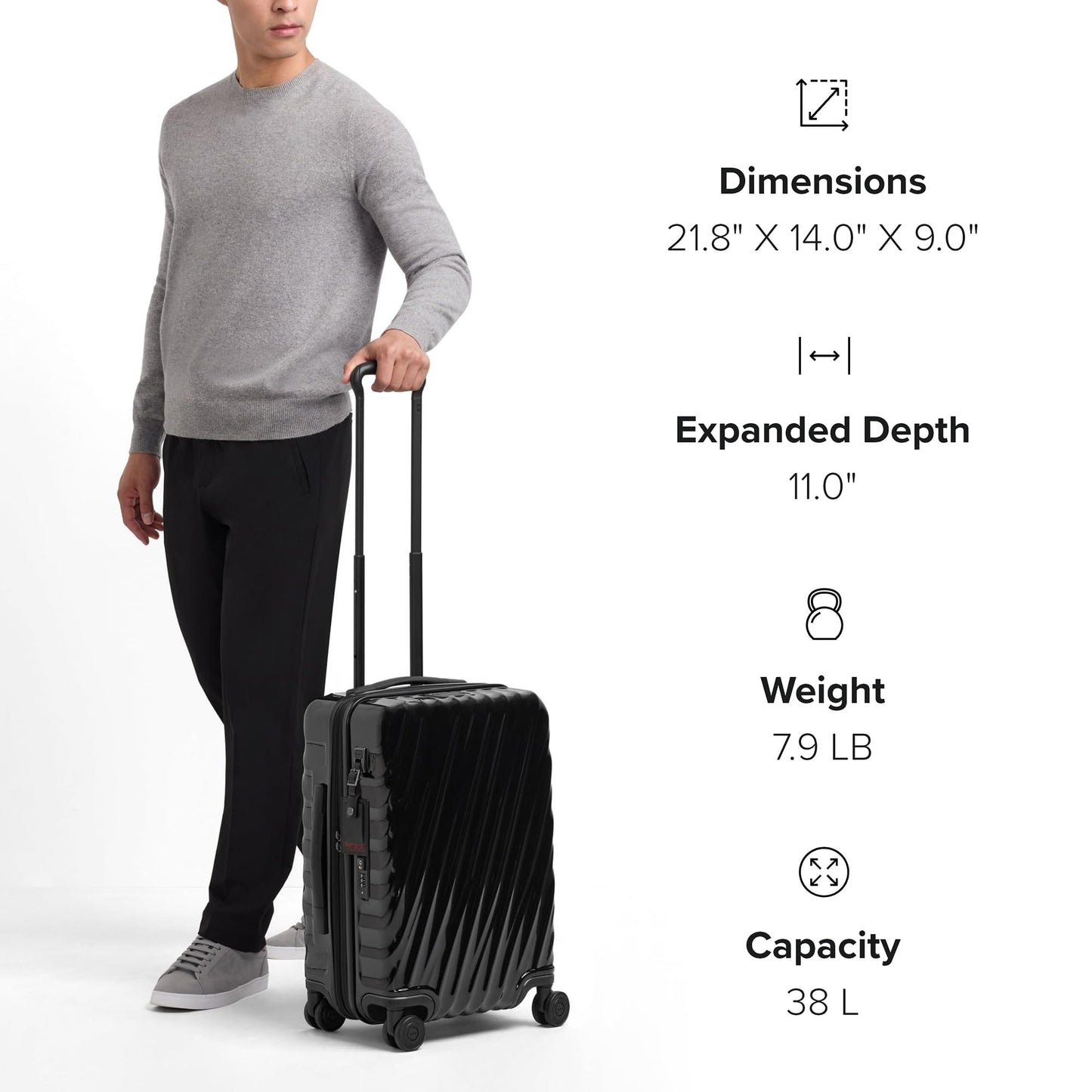 TUMI 19 Degree Expandable Carry-On Hard Shell Suitcase – Pink Clay