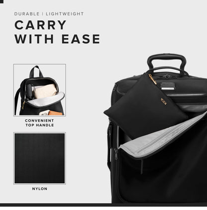 TUMI Just In Case Packable Backpack – Black with Gold Hardware