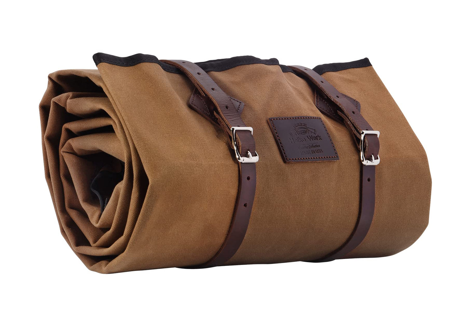 Helko Werk Waxed Canvas Cowboy Bedroll – Field Tan | Made in USA