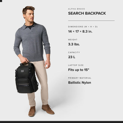 TUMI Alpha Bravo Search Backpack – Work & Travel | Black