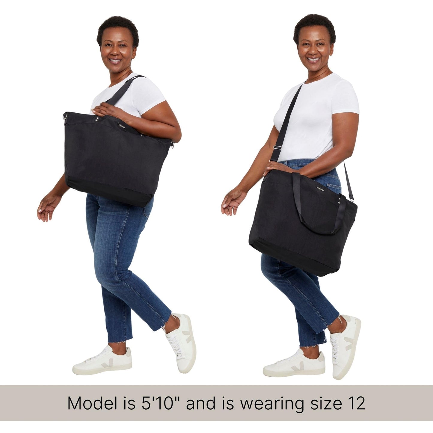 Baggallini Large Nylon Carryall Tote – Lightweight Travel Bag