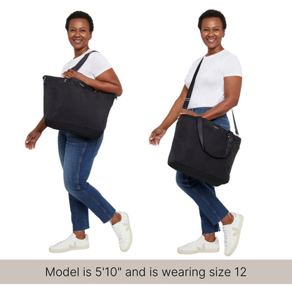 Baggallini Large Nylon Carryall Tote – Lightweight Travel Bag