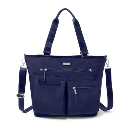 Baggallini Any Day Tote | Crossbody & RFID Wristlet – Navy