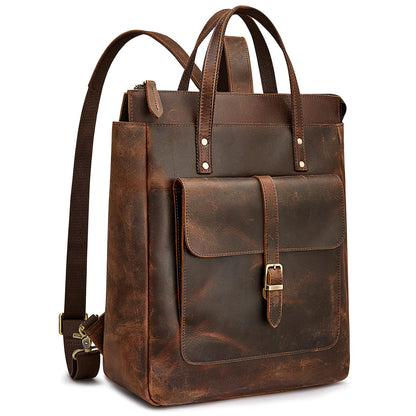 S-ZONE Genuine Leather Backpack Purse for Women – Luggage Sleeve
