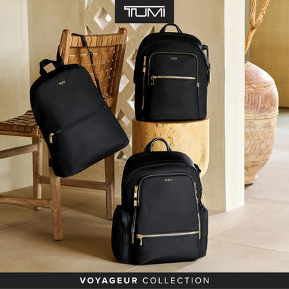 TUMI Just In Case Packable Backpack – Black with Gold Hardware