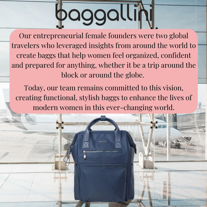 Baggallini Soho Travel Laptop Backpack | Water-Resistant – Navy