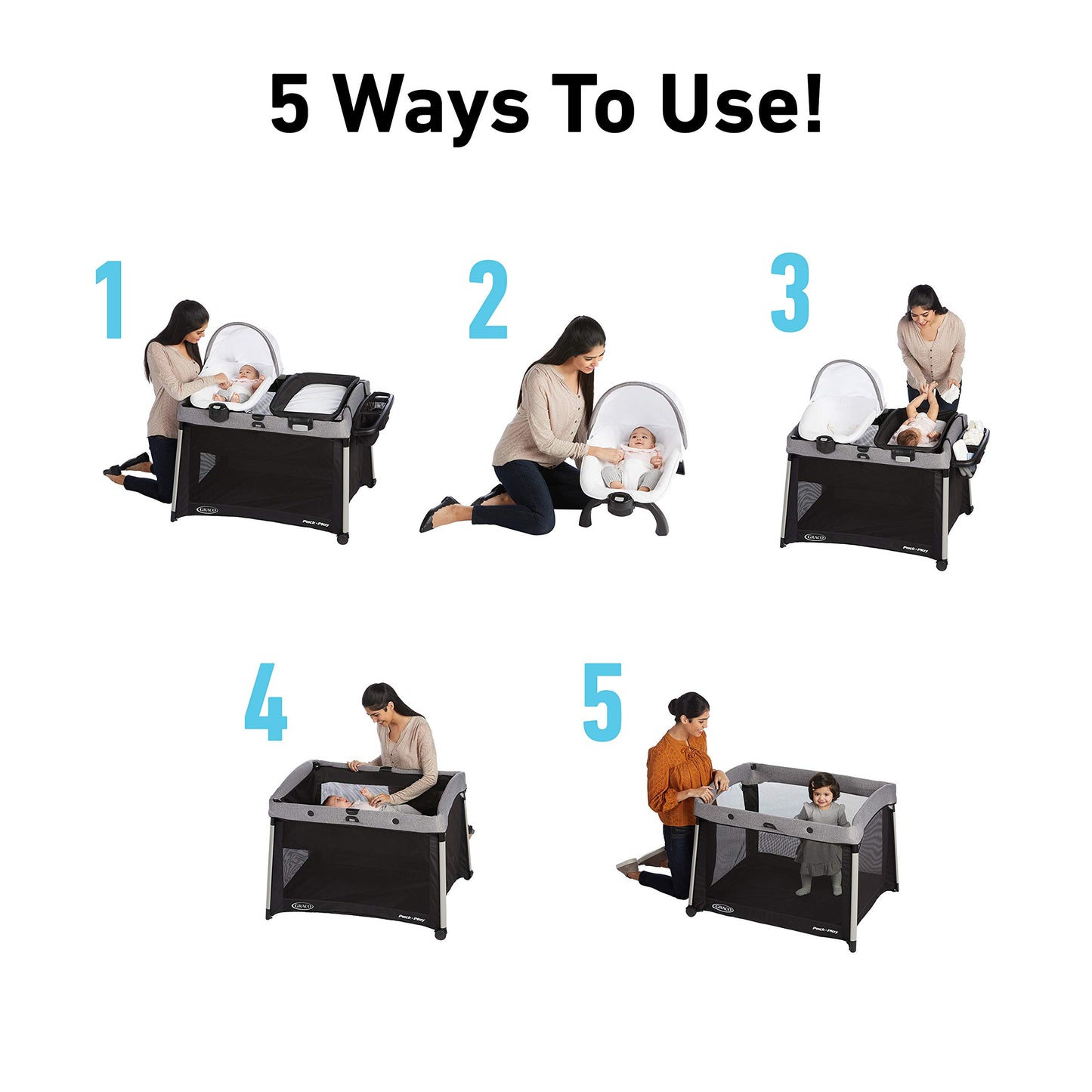 Graco Pack 'n Play FoldLite Playard – Remi, Compact Travel