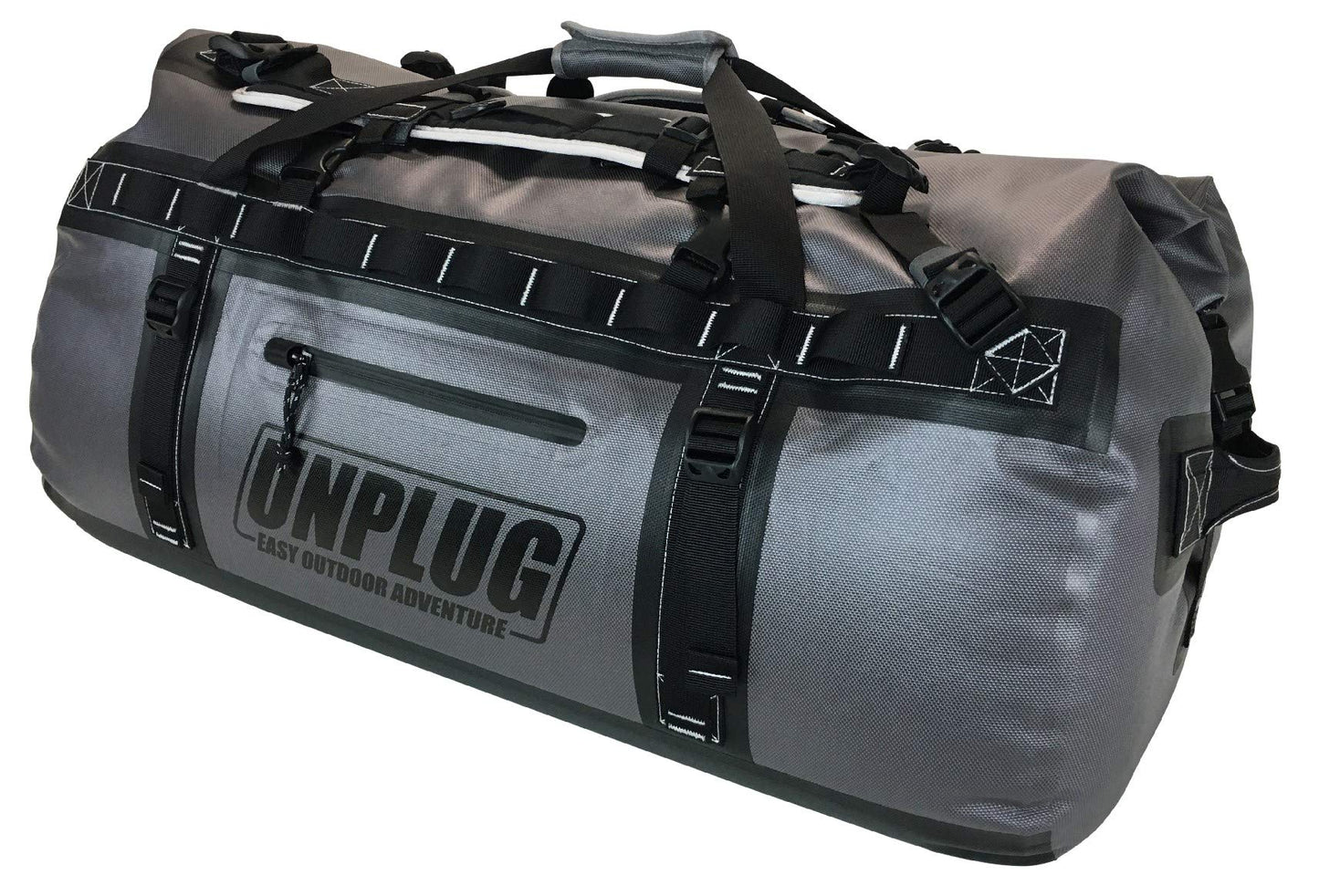UNPLUG 155L Waterproof Duffel Bag – 1680D Heavy Duty Storm Grey