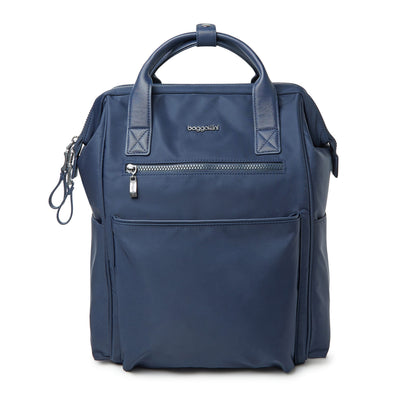 Baggallini Soho Travel Laptop Backpack | Water-Resistant – Navy