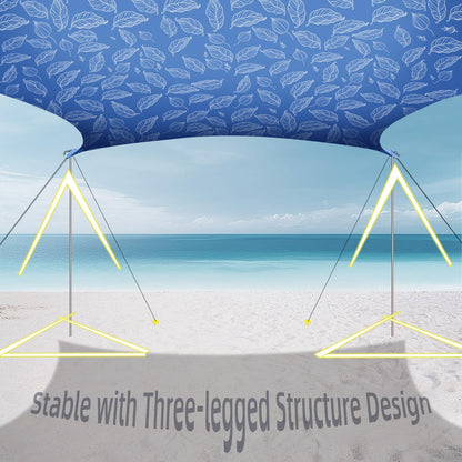 UMARDOO 12x12 FT Packable Beach Tent Canopy Sun Shelter, Blue