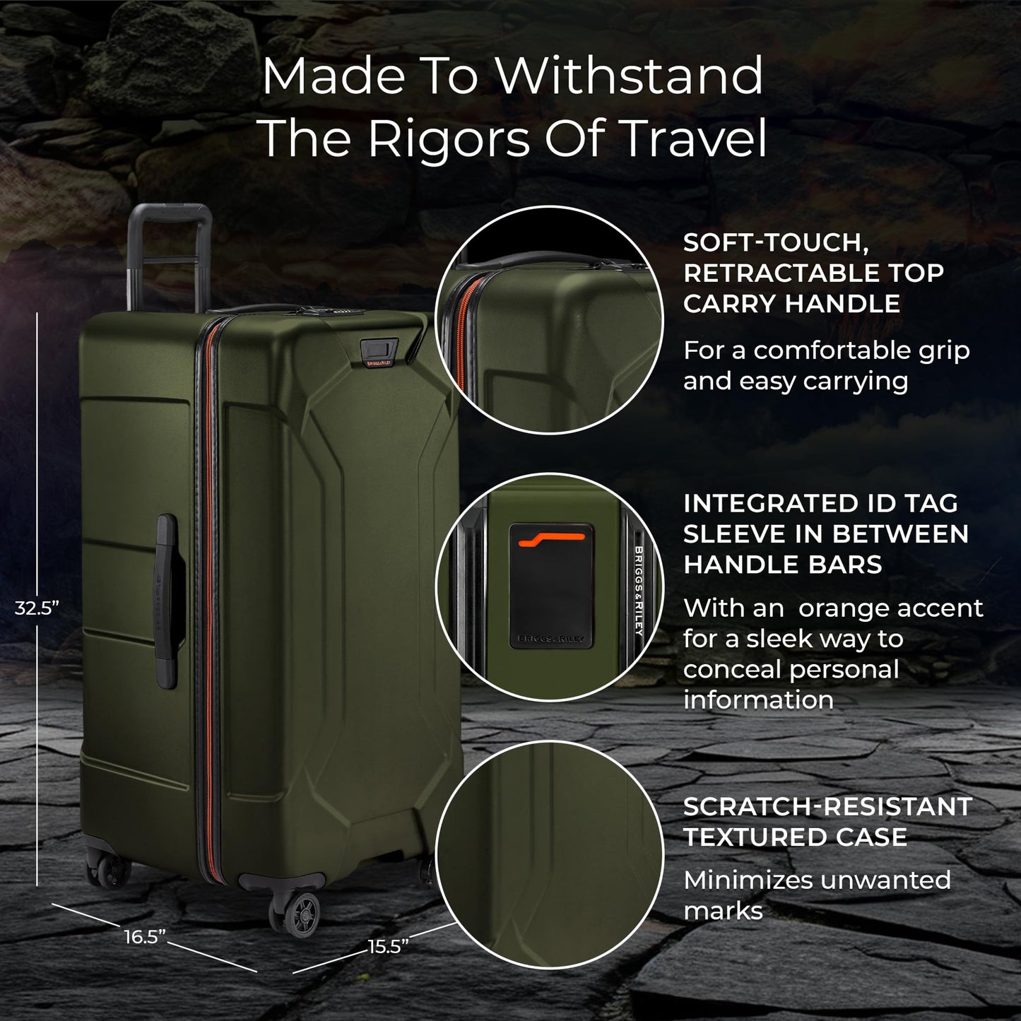 Briggs & Riley Torq 32" Extra Large Hardside Trunk – Hunter Green
