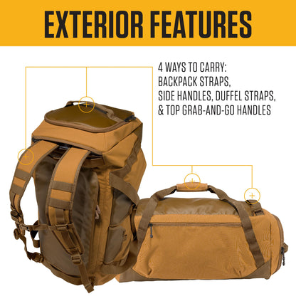 Carhartt Heavy-Haul 75L Nylon Duck Duffel Bag – Carhartt Brown