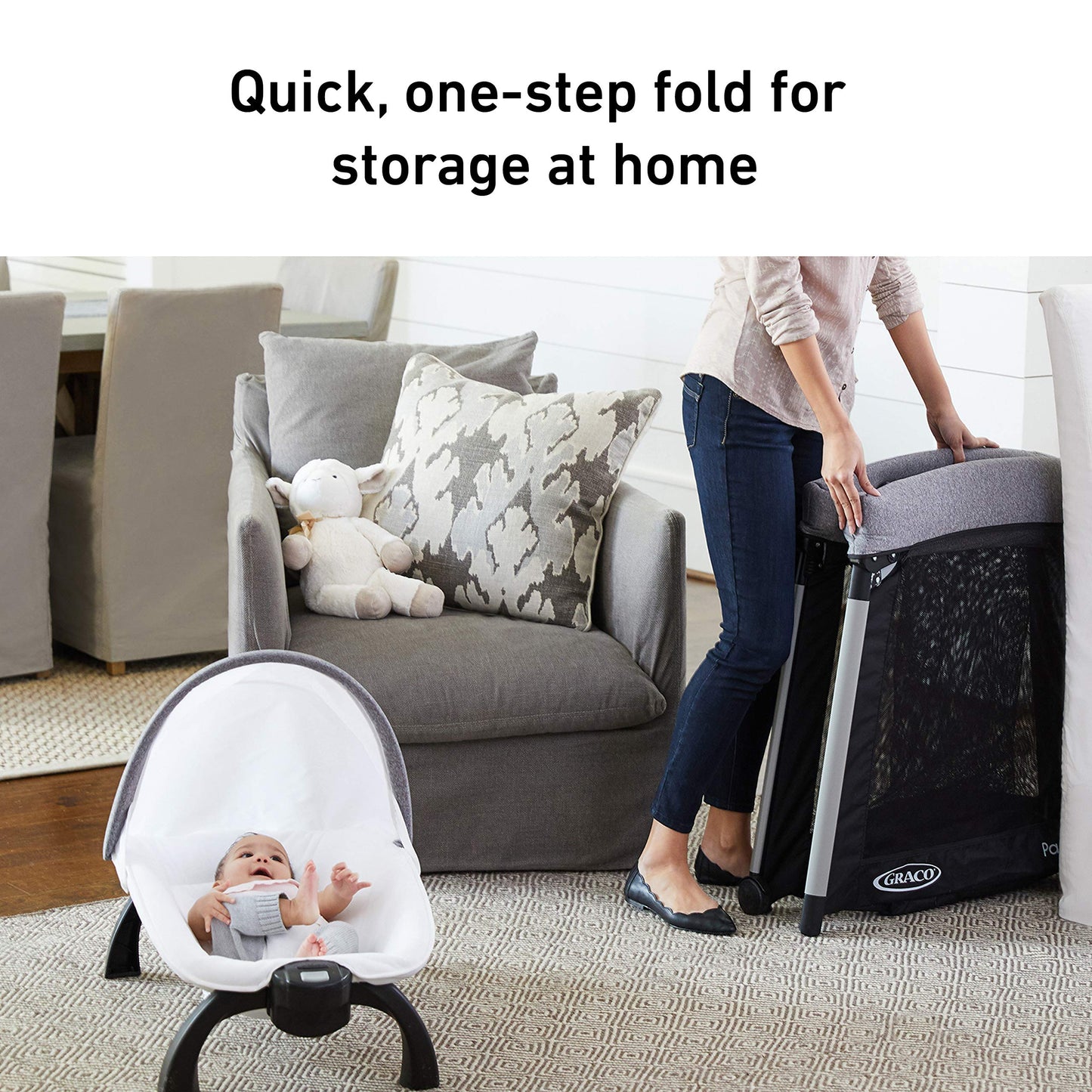Graco Pack 'n Play FoldLite Playard – Remi, Compact Travel